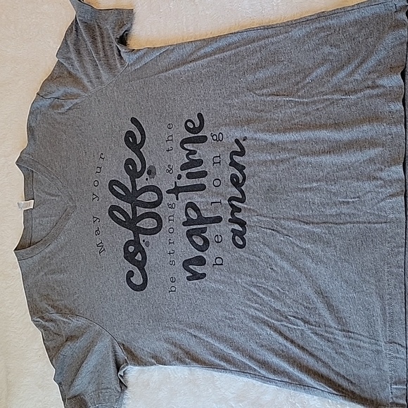 Coffee Strong and Naptime Long T-shirt - Picture 1 of 4